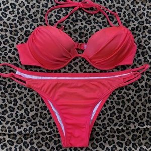 Victoria's Secret Tease Top Strappy Bottom 36B L